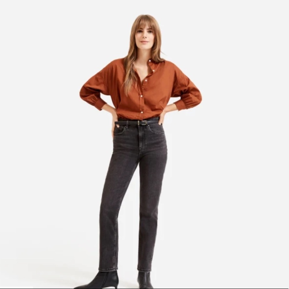 Everlane the high-rise Straight jean size 27 ankle